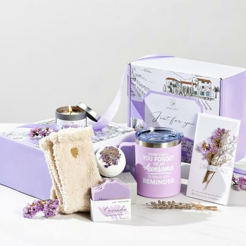 Lavender Spa Gift Basket Set